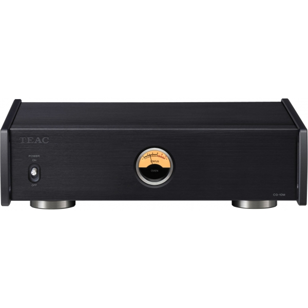 Teac CG-10M-X 主時脈產生器（黑色）：OCXO恆溫晶振、10MHz時鐘輸出、專利無應力腳釘